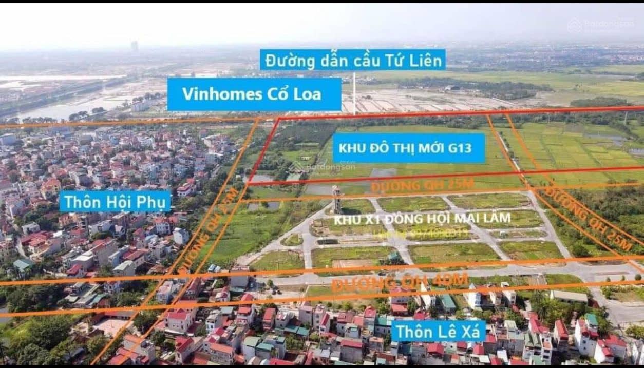 Bán lô đất X1 Đông Hộ 80m2 Mt 5m trục đường 40m nối Vin Cổ Loa - Cầu Tứ Liên giá rẻ thương lượng 3