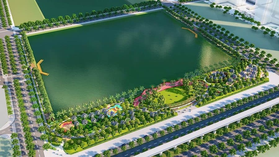 Không gian xanh quanh Vinhomes Global Gate Cổ Loa